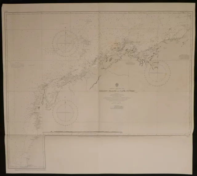 Nautical Chart Bedout Island to Cape Cuvier Australia Admiralty 1979