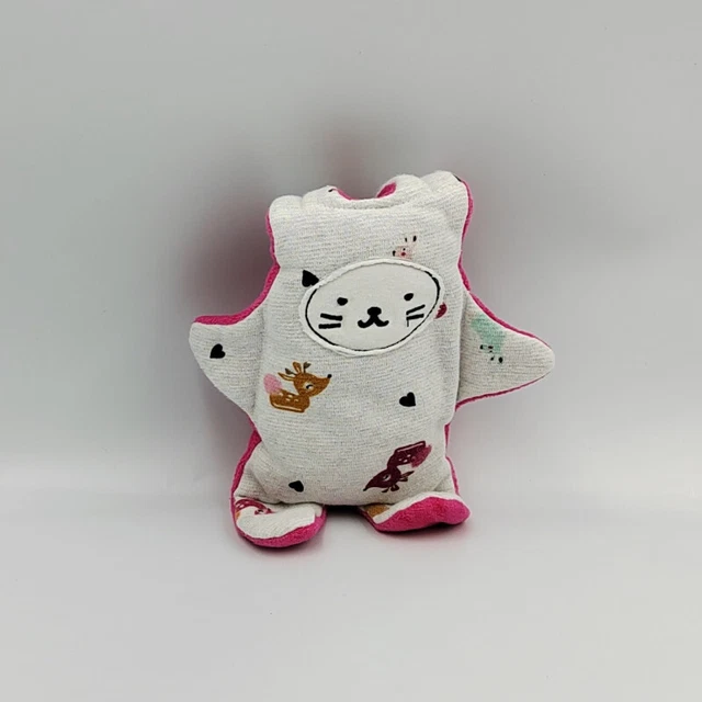 Doudou plat lapin blanc rose elan biche double face CATIMINI - 32068