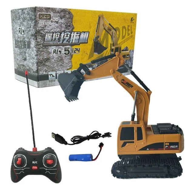 RC Excavator Dumper Car 2.4G Remote Control Truck Bulldozer for Boys Kids Gifts