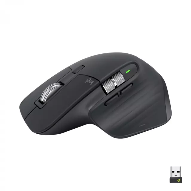 MX Master 3S Mouse Wireless Bluetooth Laser 8000 DPI Grafite 910-006559 LOGITECH