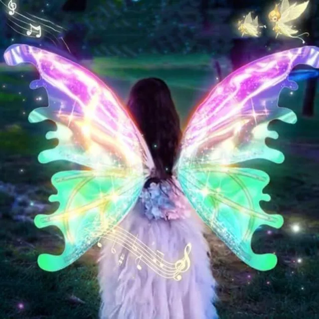 LED Butterfly Wings Kid Adult Dress Electrical Moving Fairy Wing Christmas Party