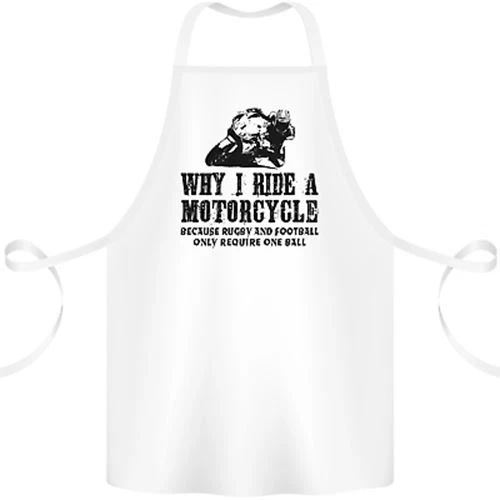 Why I Ride a Motorcycle Biker Funny Bike Cotton Apron 100% Organic