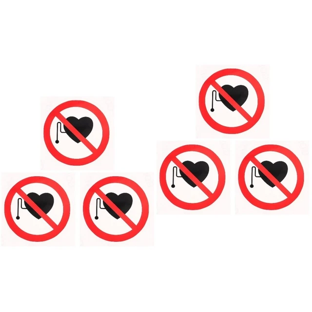 6 Pcs Adesivi Di Dimensioni Adesivi Di Avvertimento Adesivo Adesivo Applique