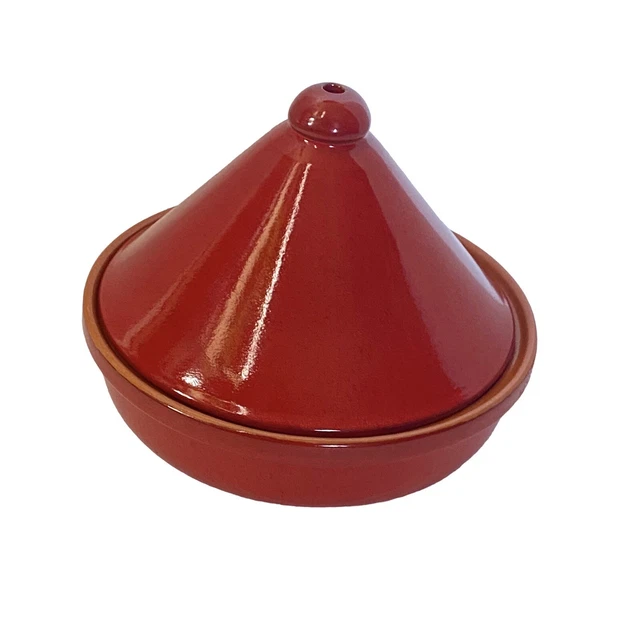 Utensilios de cocina marroquí De Silva esmaltada roja 10" Tagine Tajine Italia