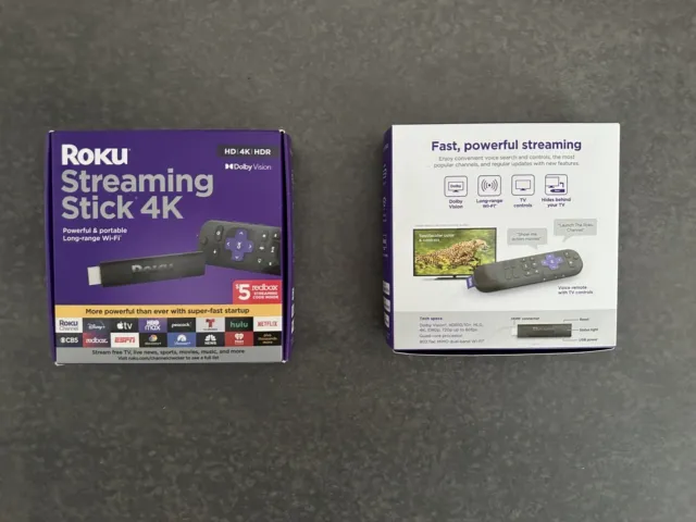 Roku Streaming Stick 4K | Streaming Device 4K/HDR/Dolby Vision with Voice Remote