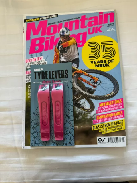 Mountain Biking UK magazine Aug 2023 35 years of MBUK + Mint Sauce tyre levers