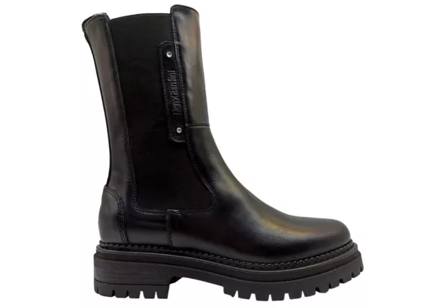 Bottes Femme Nero Giardini I308950D Bottines à Gros Talon Beatles Cuir Noir