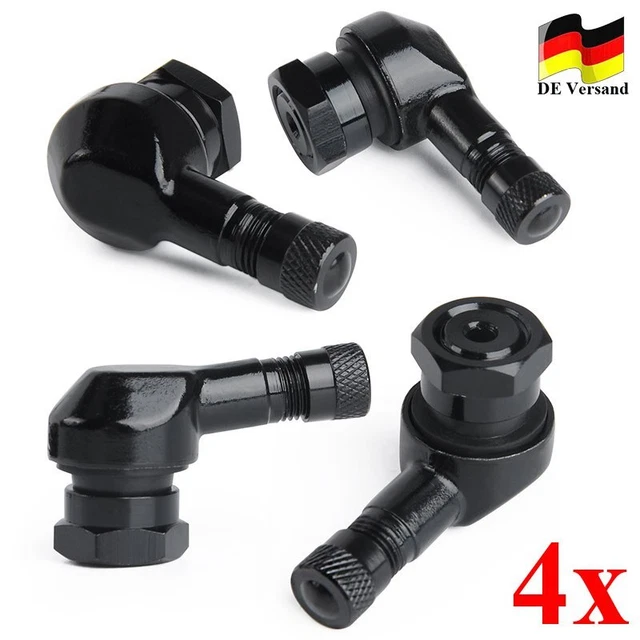 4 valvole angolari moto alluminio nero 11,3 mm valvole angolari valvola pneumatici DHL