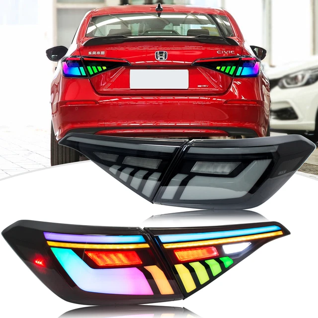 RGB LED SEQUENTIAL Tail Lights for Honda Civic Sedan 2022 2023 2024 Rear Lamps 349.99 PicClick