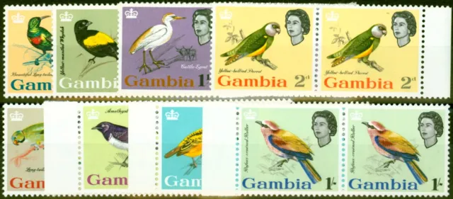Gambia 1963 Birds Set of 8 to 1s SG193-200 in V.F  MNH Pairs