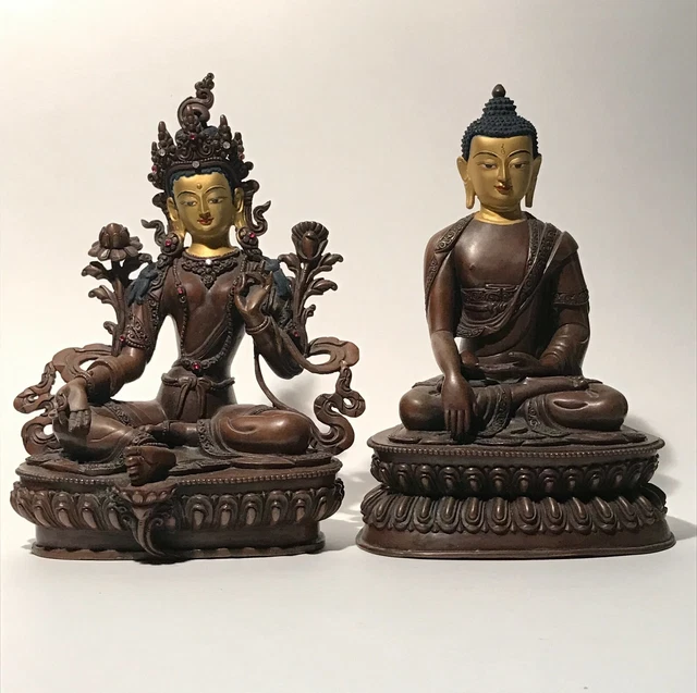 Uma & Shiva bronze sculpture golden brown patina Hindu Art, PerfectlyBeautiful❤️