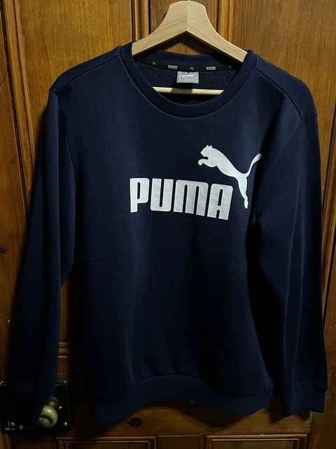 Puma Navy Sweatshirt Size Small Mens Long Sleeve