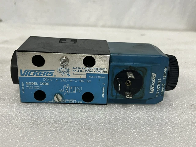 🔥VICKERS HYDRAULIC DIRECTIONAL VALVE MODEL DG4V-3-2AL-M-U-B6-60, free ship🇺🇸