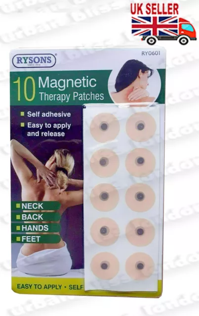 MAGNETIC THERAPY PATCHES 10 pc NECK HANDS FEET PAIN RELIEF HEALING SELF ADHESIVE
