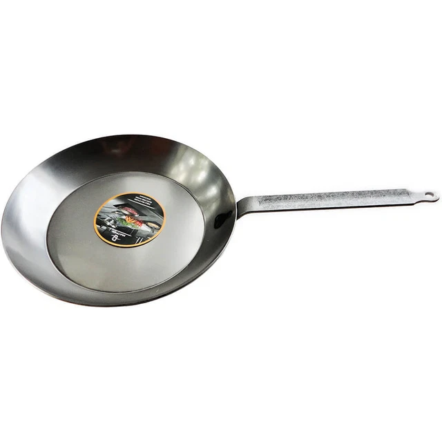 Matfer Bourgeat Black Steel Round Frying Pan, 8.62" 062001
