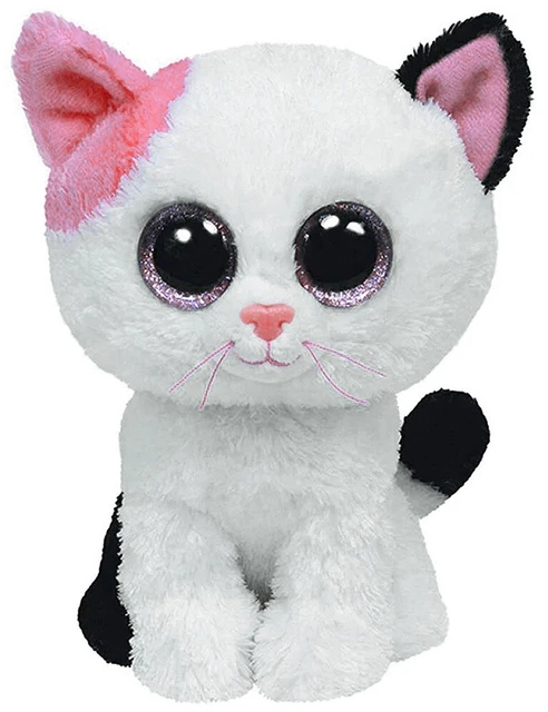 Peluche Chat Noir et Blanc Petit - Fillettes & Fiston