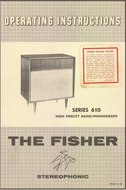 Radio Receiver Service Manual Fits Fisher 600 T