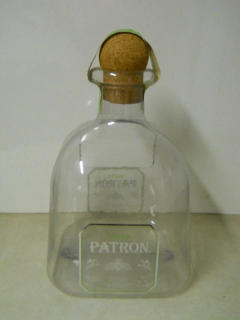 16" Patron Silver Tequila Plastic Counter Display Bottle Holds 50ml bottles