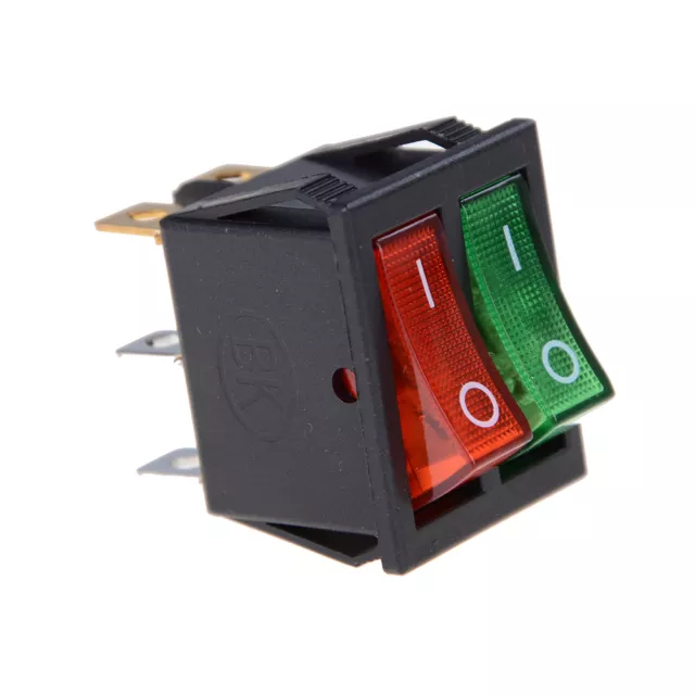 Red Green Light 6Pins Double SPST On/Off Boat Switch 16A 250V AC 20A 125V AA-hf