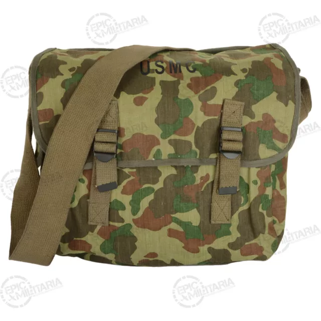 WW2 US Style Frog Camo Messenger Bag - Musette Satchel Bag with Strap