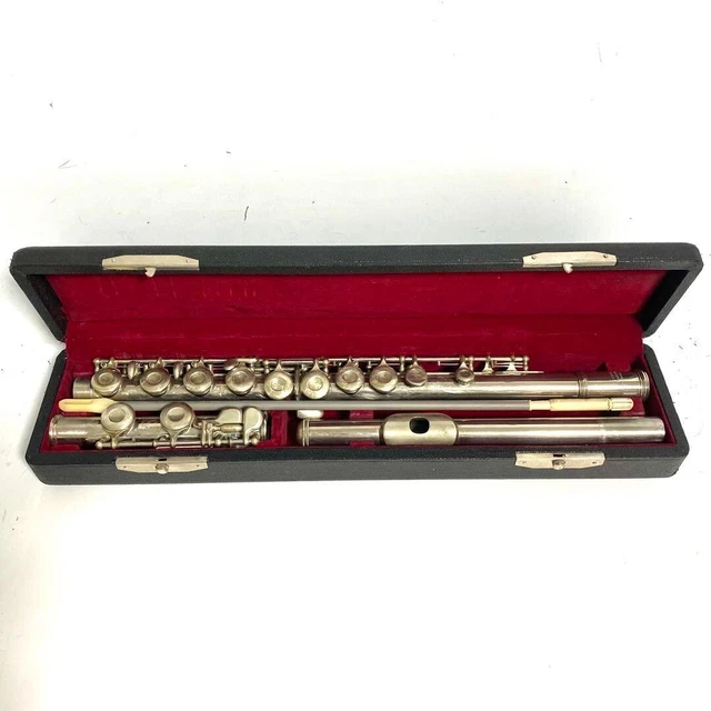 MURAMATSU FLUTE MODEL 113 W/Hard Case Silver From Japan Musical