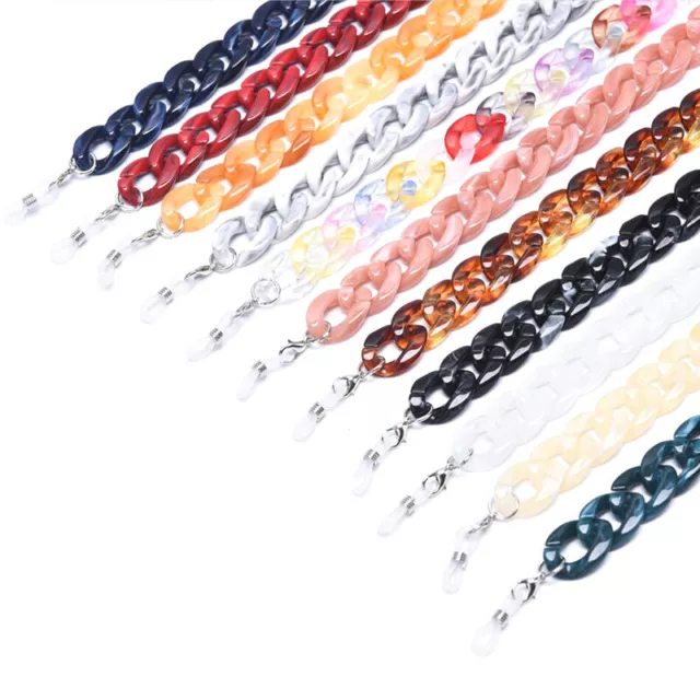 2 en 1 Gafas de sol Cadenas Cordón Acrílico Máscara facial Accesorio para gafas MLTCR