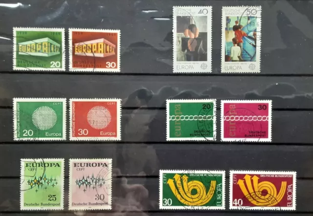 Germany - Collection of 6 Europa sets of used stamps