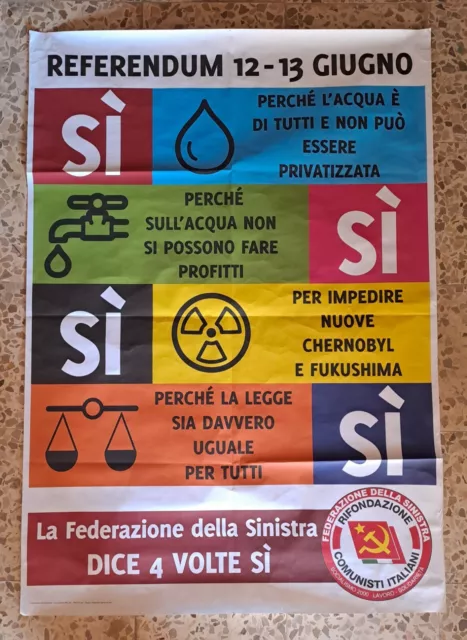 Manifesto Politico  P.r.c Rifondazione Comunisti Italiani  Vota 4 Si Referendum