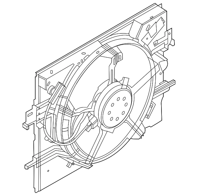 GENUINE NISSAN SENTRA Radiator Fan Assembly W/ Motor & Shroud 21481