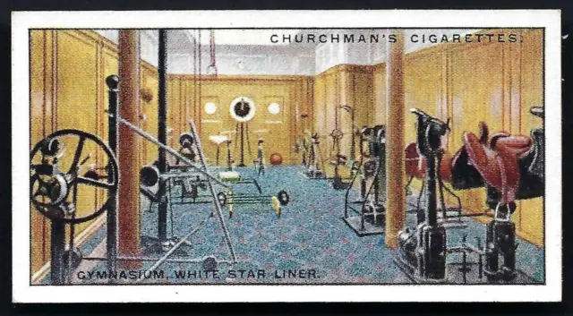 Churchman - Life In A Liner - #12 Gymnasium In A White Star Liner