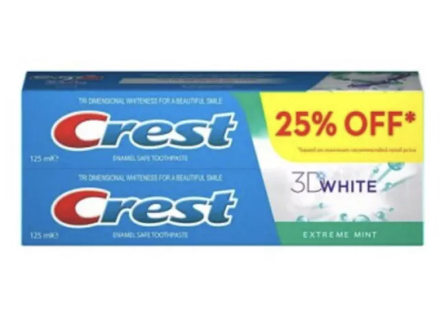 2x Crest 3D weiß extrem neuwertig Emaille sichere Zahnpasta 125ml