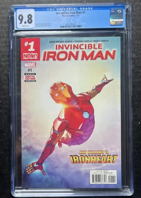 Invincible Iron Man #1 2017 CGC 9.8 1st cover app of Riri Williams as Ironheart