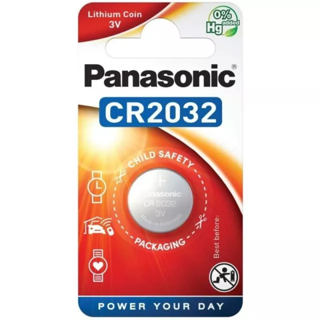 Piles CR-2032 Panasonic Piles CR2032 1 pile bouton lithium 3v pile