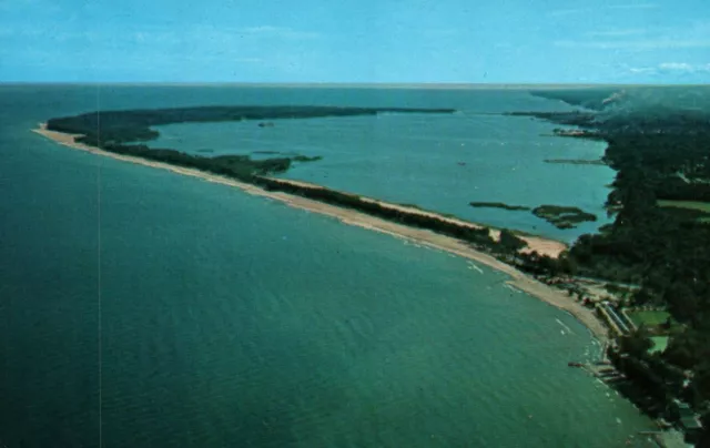 Erie Pennsylvania PA Aerial View Presque Isle Peninsula Postcard