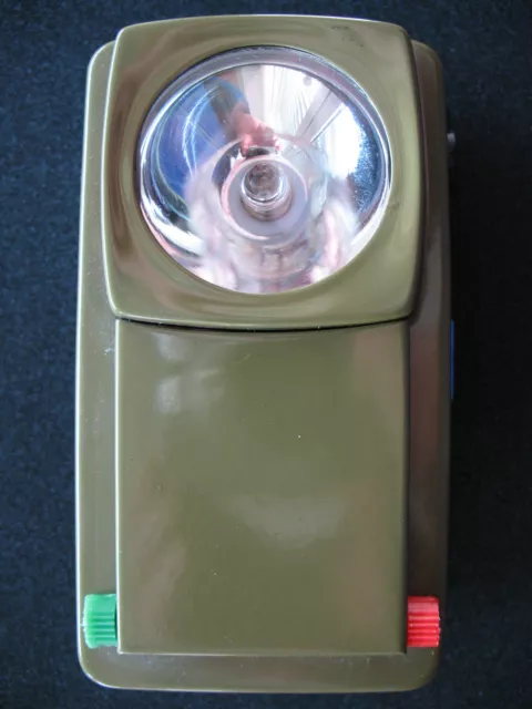 -1- BW Taschen-Hand- Lampe Leuchte drei Farblichtfilter 60er Jahre wie NEU