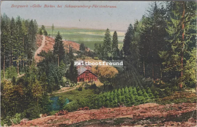 (RB)2024-36, Ak, Bergwerk Gelbe Birke bei Schwarzenberg Fürstenbrunn