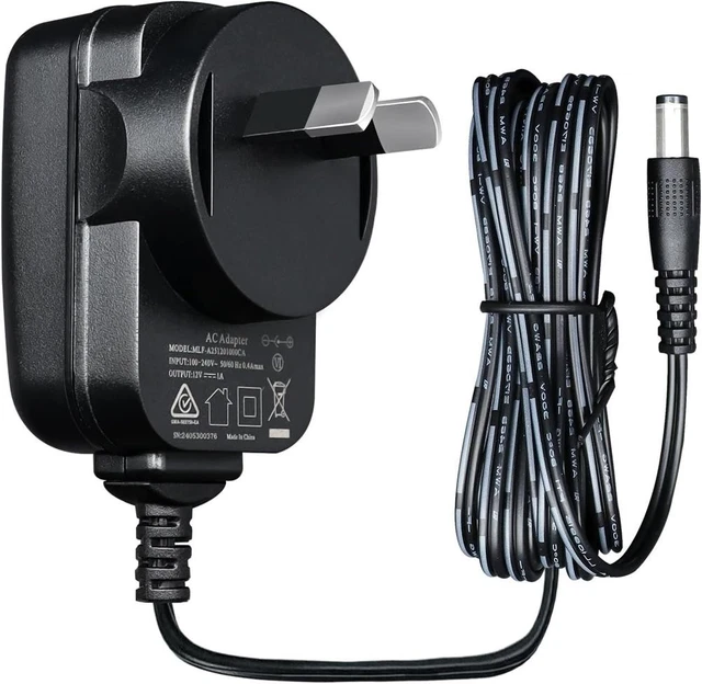 12V 1A 12W 1.5M Long Power Supply Adapter, AC DC Switching Adapter ...