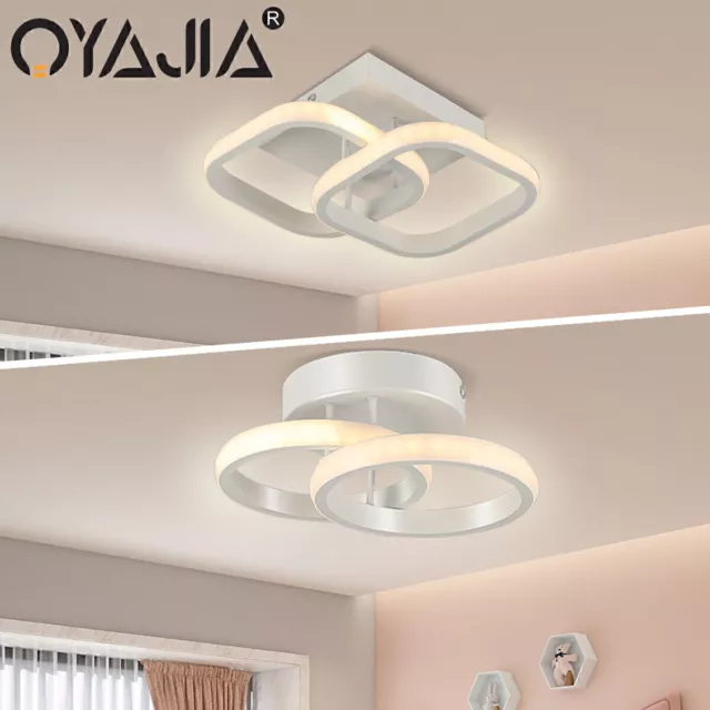 3-Farbige Decken-Lampe Dimmbar LED Deckenleuchte Wohnzimmer Flur Küchen Eingang