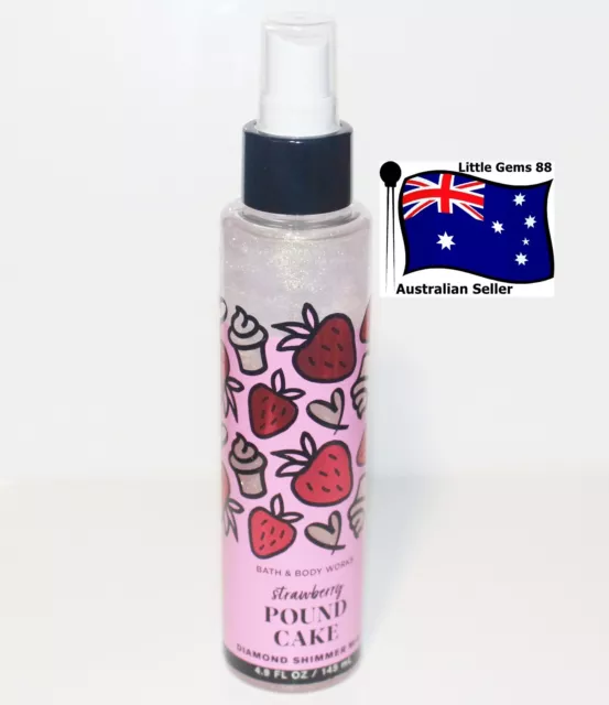 BATH & BODY WORKS * Strawberry Pound Cake * DIAMOND SHIMMER BODY MIST SPRAY