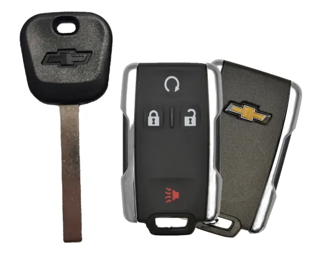 B119 Transponder (49E) Key + Remote M3N-32337100 For Chevrolet Silverado 14-19