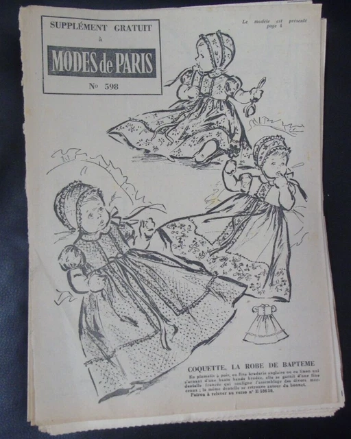 Couture Patron de Paris 9373 Robe vintage tailles 38 et 40