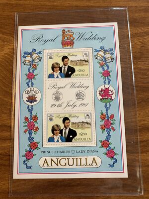 Princess Diana Royal Wedding Commemorative Stamp Sheet - With COA