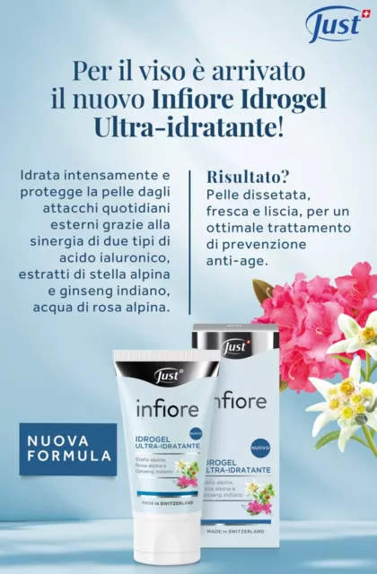 Just nuova Idrogel Crema Viso Gel Idratante e Opacizzante 50 ML scadenza 2026