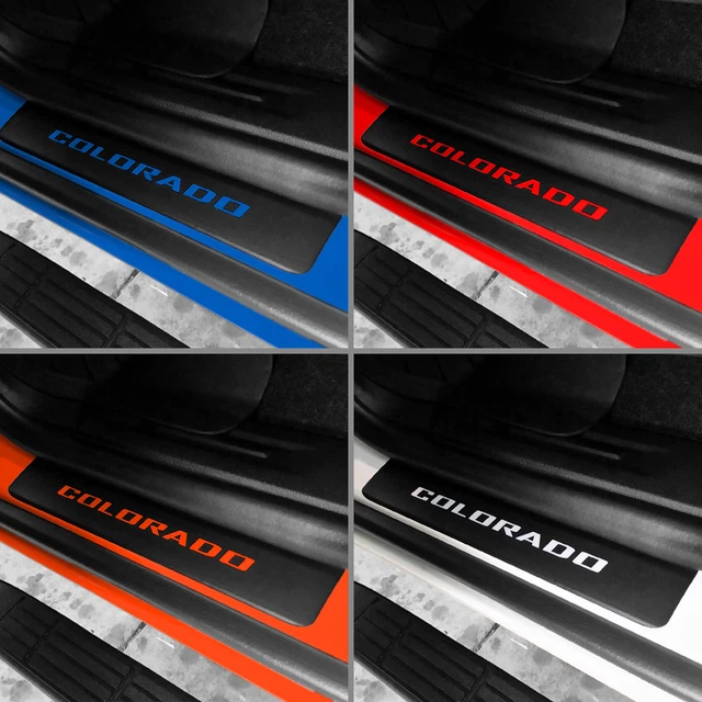 DOOR SILL PLATE Protectors Black fits 20122017 Chevy Colorado Crew Cab