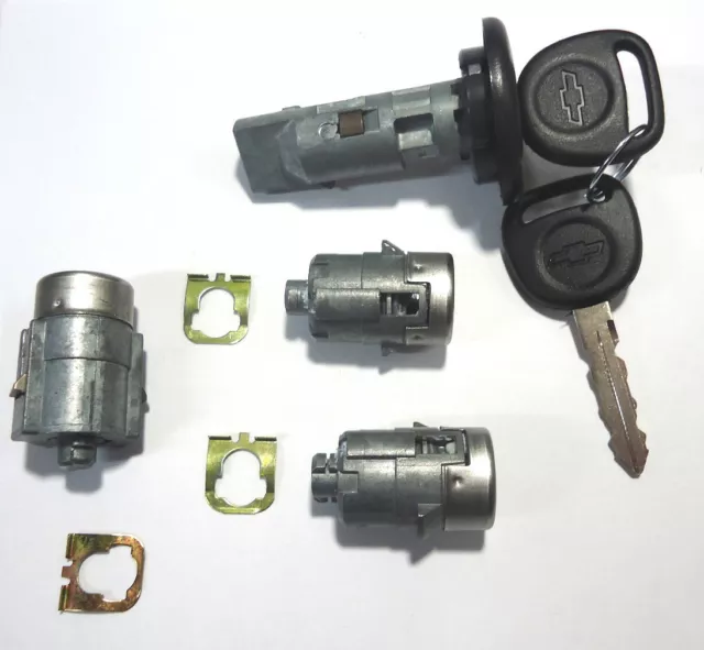 New GM OEM Chevy Ignition/Doors/Trunk Lock Key Cylinder Set With Keys To Match