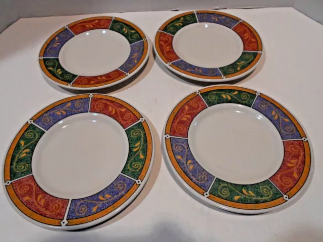 Set Of 4 Majesticware Sakura Persia Stoneware Bread Plates 6 5/8" Sue Zipkin