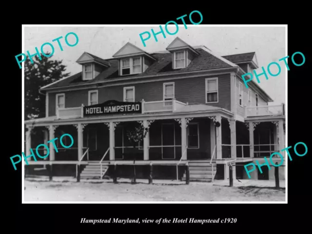 OLD LARGE HISTORIC PHOTO OF HAMPSTEAD MARYLAND THE HOTEL HAMPSTEAD c1920