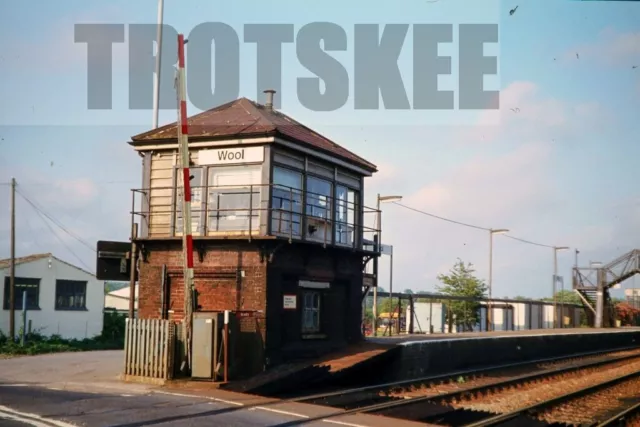 35mm Slide BR British Railways Scene View Wool Signal Box 1982 Original