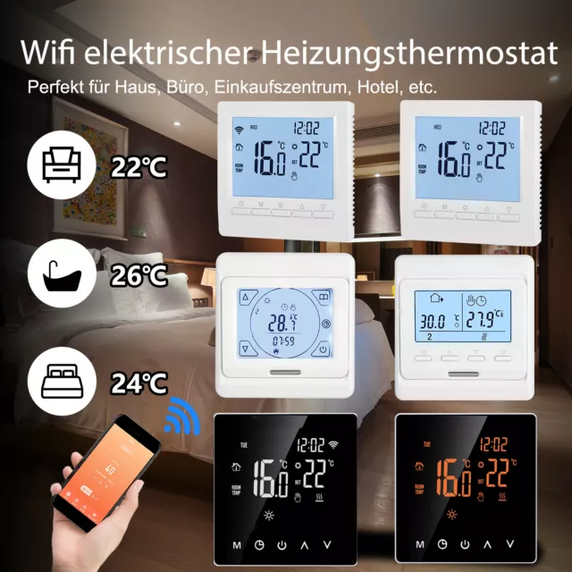 Smart LCD Wifi Thermostat Digital Raumthermostat Fußbodenheizung Thermoregulator