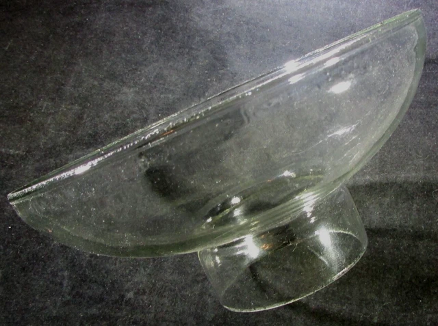 Antique Clear Glass 1876 Schneider Patent Illuminator Base for Ives Lamp Shade